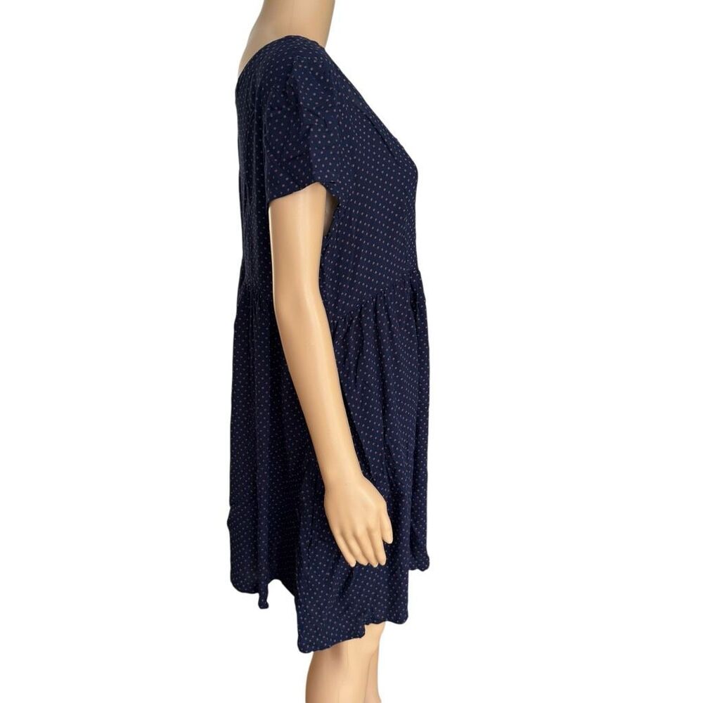 Denim & Supply Ralph Lauren Women's New Star Print Babydoll Blue Dress XL - Picture 3 of 9